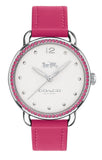 Buy Shop Coach Delancey White Dial Red Leather Strap Watch for Women - 14502879 USA Online