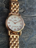 Buy Shop Coach Delancey White Dial Rose Gold Steel Strap Watch for Women - 14502242 USA Online