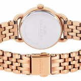 Buy Shop Coach Delancey White Dial Rose Gold Steel Strap Watch for Women - 14502242 USA Online
