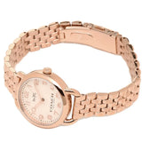 Buy Shop Coach Delancey White Dial Rose Gold Steel Strap Watch for Women - 14502242 USA Online
