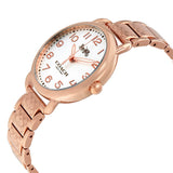 Buy Shop Coach Delancey White Dial Rose Gold Steel Strap Watch for Women - 14502242 USA Online