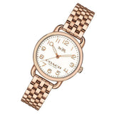 Buy Shop Coach Delancey White Dial Rose Gold Steel Strap Watch for Women - 14502242 USA Online
