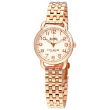 Buy Shop Coach Delancey White Dial Rose Gold Steel Strap Watch for Women - 14502242 USA Online