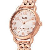 Buy Shop Coach Delancey White Dial Rose Gold Steel Strap Watch for Women - 14502262 USA Online