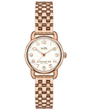 Buy Shop Coach Delancey White Dial Rose Gold Steel Strap Watch for Women - 14502262 USA Online
