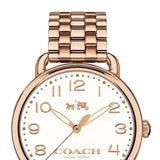 Buy Shop Coach Delancey White Dial Rose Gold Steel Strap Watch for Women - 14502262 USA Online