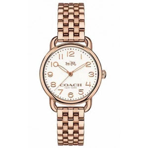 Buy Shop Coach Delancey White Dial Rose Gold Steel Strap Watch for Women - 14502262 USA Online
