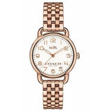 Buy Shop Coach Delancey White Dial Rose Gold Steel Strap Watch for Women - 14502262 USA Online