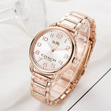 Buy Shop Coach Delancey White Dial Rose Gold Steel Strap Watch for Women - 14502497 USA Online
