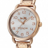 Buy Shop Coach Delancey White Dial Rose Gold Steel Strap Watch for Women - 14502497 USA Online