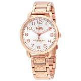 Buy Shop Coach Delancey White Dial Rose Gold Steel Strap Watch for Women - 14502497 USA Online