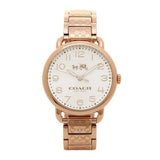 Buy Shop Coach Delancey White Dial Rose Gold Steel Strap Watch for Women - 14502497 USA Online