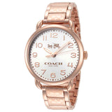 Buy Shop Coach Delancey White Dial Rose Gold Steel Strap Watch for Women - 14502497 USA Online