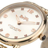 Buy Shop Coach Delancey White Dial Rose Gold Steel Strap Watch for Women - 14502783 USA Online