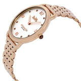 Buy Shop Coach Delancey White Dial Rose Gold Steel Strap Watch for Women - 14502783 USA Online