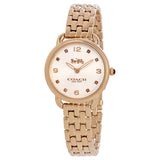 Buy Shop Coach Delancey White Dial Rose Gold Steel Strap Watch for Women - 14502783 USA Online