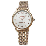 Buy Shop Coach Delancey White Dial Rose Gold Steel Strap Watch for Women - 14502783 USA Online