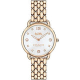 Buy Shop Coach Delancey White Dial Rose Gold Steel Strap Watch for Women - 14502783 USA Online