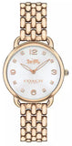 Buy Shop Coach Delancey White Dial Rose Gold Steel Strap Watch for Women - 14502783 USA Online