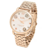Buy Shop Coach Delancey White Dial Rose Gold Steel Strap Watch for Women - 14502811 USA Online