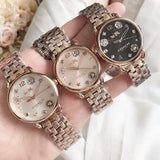 Buy Shop Coach Delancey White Dial Rose Gold Tone Stainless Steel Watch For Women - 14502811 USA Online