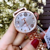 Buy Shop Coach Delancey White Dial Rose Gold Tone Stainless Steel Watch For Women - 14502811 USA Online