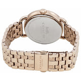Buy Shop Coach Delancey White Dial Rose Gold Tone Stainless Steel Watch For Women - 14502811 USA Online
