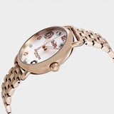 Buy Shop Coach Delancey White Dial Rose Gold Tone Stainless Steel Watch For Women - 14502811 USA Online