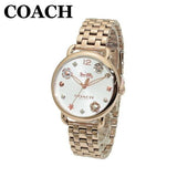 Buy Shop Coach Delancey White Dial Rose Gold Tone Stainless Steel Watch For Women - 14502811 USA Online