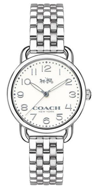 Buy Shop Coach Delancey White Dial Silver Steel Strap Watch for Women - 14502240 USA Online