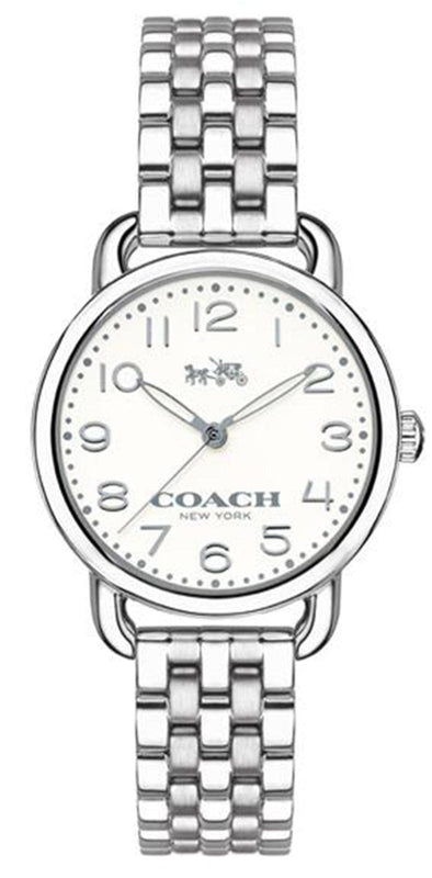 Buy Shop Coach Delancey White Dial Silver Steel Strap Watch for Women - 14502240 USA Online