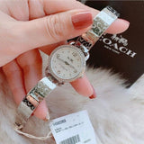 Buy Shop Coach Delancey White Dial Silver Steel Strap Watch for Women - 14502353 USA Online