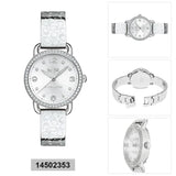 Buy Shop Coach Delancey White Dial Silver Steel Strap Watch for Women - 14502353 USA Online