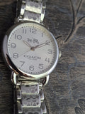 Buy Shop Coach Delancey White Dial Silver Steel Strap Watch for Women - 14502495 USA Online