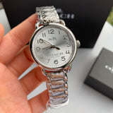 Buy Shop Coach Delancey White Dial Silver Steel Strap Watch for Women - 14502495 USA Online
