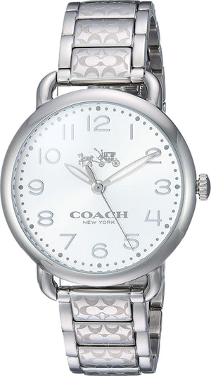 Buy Shop Coach Delancey White Dial Silver Steel Strap Watch for Women - 14502495 USA Online