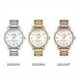 Coach Delancey White Dial Silver Steel Strap Watch for Women - 14502495