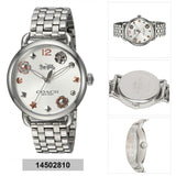 Buy Shop Coach Delancey White Dial Silver Steel Strap Watch for Women - 14502810 USA Online