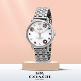 Buy Shop Coach Delancey White Dial Silver Steel Strap Watch for Women - 14502810 USA Online