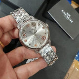 Buy Shop Coach Delancey White Dial Silver Steel Strap Watch for Women - 14502810 USA Online