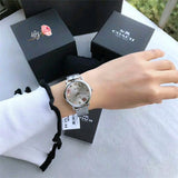 Buy Shop Coach Delancey White Dial Silver Steel Strap Watch for Women - 14502810 USA Online