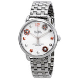 Buy Shop Coach Delancey White Dial Silver Steel Strap Watch for Women - 14502810 USA Online
