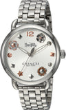 Buy Shop Coach Delancey White Dial Silver Steel Strap Watch for Women - 14502810 USA Online