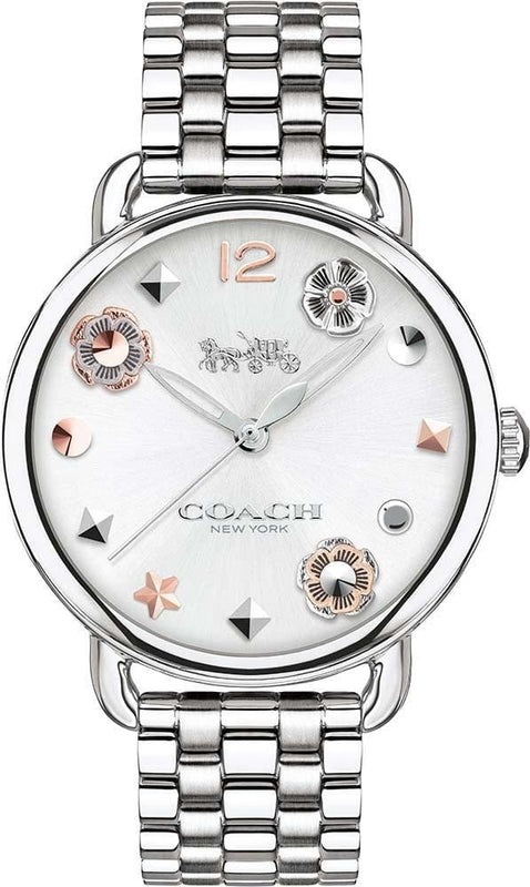 Buy Shop Coach Delancey White Dial Silver Steel Strap Watch for Women - 14502810 USA Online