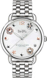 Buy Shop Coach Delancey White Dial Silver Steel Strap Watch for Women - 14502810 USA Online