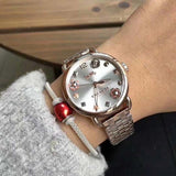 Buy Shop Coach Delancey White Dial Stainless Steel Watch For Women - 14502810 USA Online