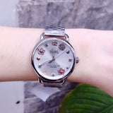Buy Shop Coach Delancey White Dial Stainless Steel Watch For Women - 14502810 USA Online
