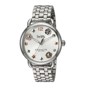 Buy Shop Coach Delancey White Dial Stainless Steel Watch For Women - 14502810 USA Online