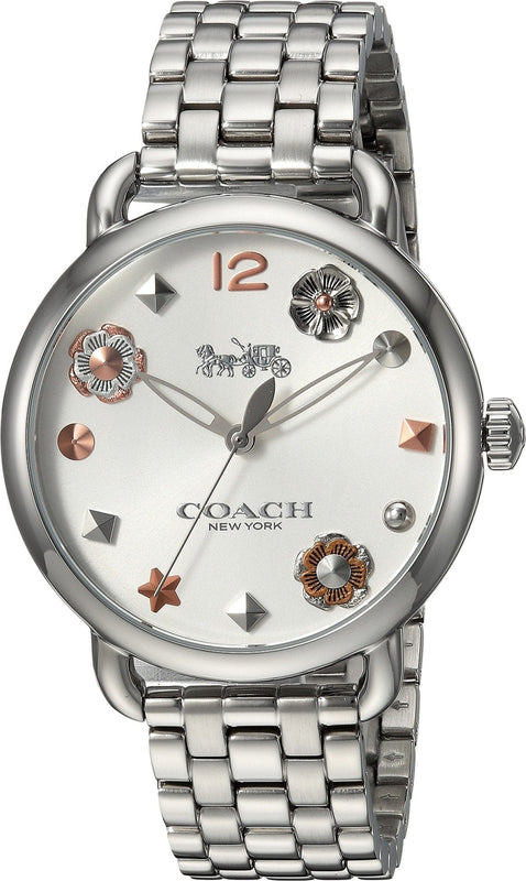 Buy Shop Coach Delancey White Dial Stainless Steel Watch For Women - 14502810 USA Online
