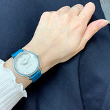 Buy Shop Coach Delancey White Dial Turquoise Leather Strap Watch for Women - 14502884 USA Online